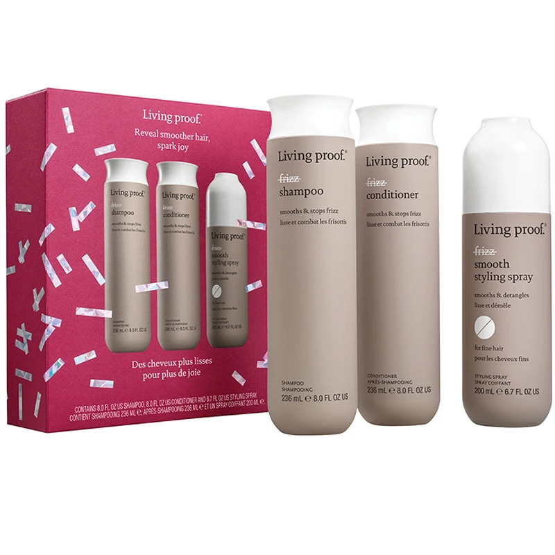 Living Proof LP Reveal Smoother Hair Spark Joy Holiday Box (Limited Edition)