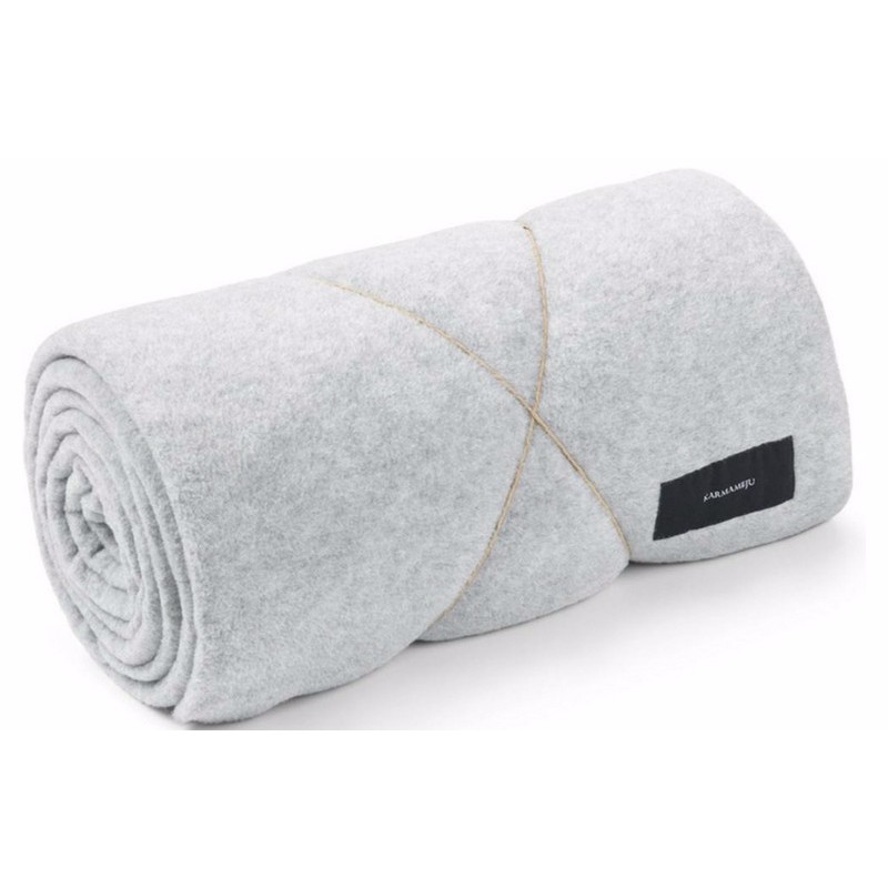Karmameju Fleece Blanket Light Grey 140x250 cm (U) thumbnail