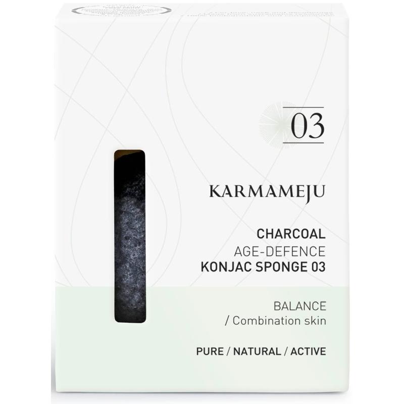Karmameju CHARCOAL Balancing Konjac Sponge. 03 - 6 gr thumbnail