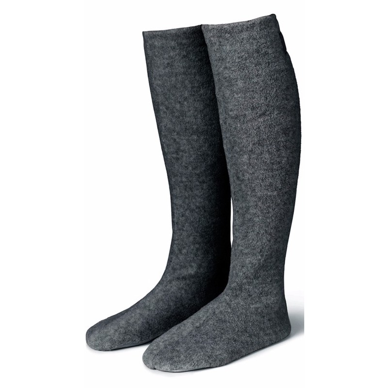 Karmameju Cozy Fleece Socks W. Suede Sole Grey Str. Medium thumbnail