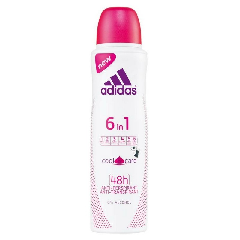 Foto van Adidas 6 in 1 Anti-Perspirant Deodorant Woman 150 ml