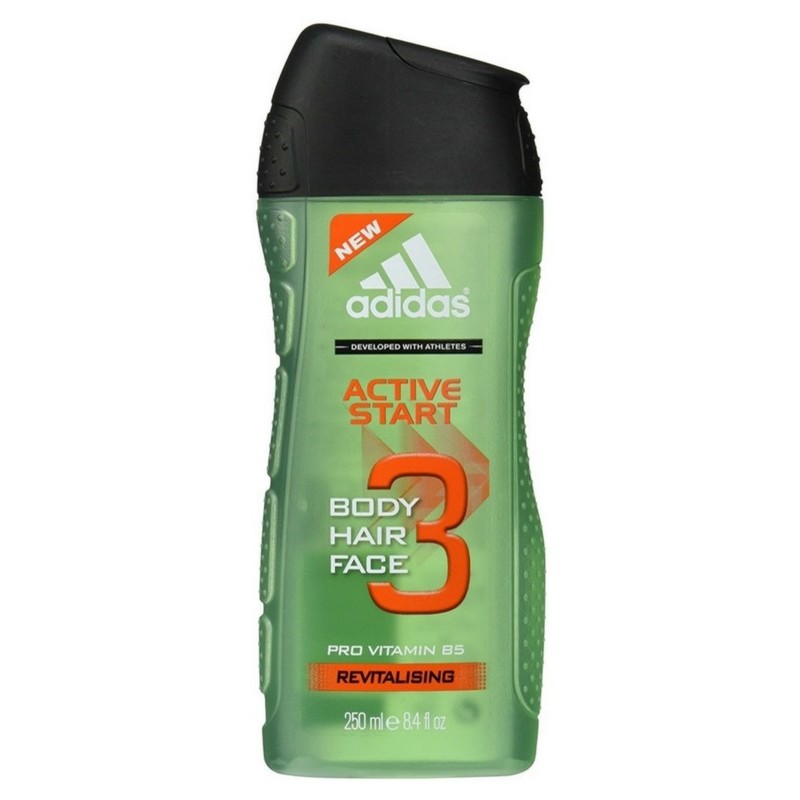 Foto van Adidas Active Start 3 in 1 Showergel Men 250 ml