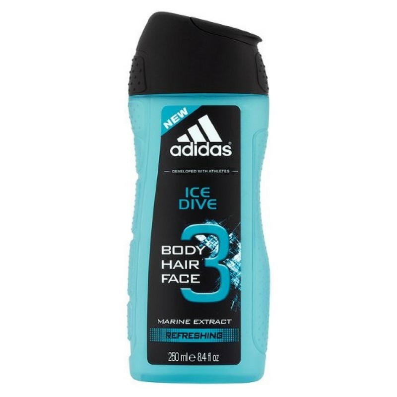 Foto van Adidas Ice Dive 3 in 1 Showergel Men 250 ml