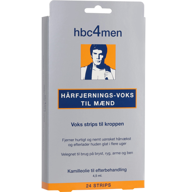 Hanne Bang Hbc4men Hårfjernings-Voks Strips Til Mænd 24 pcs