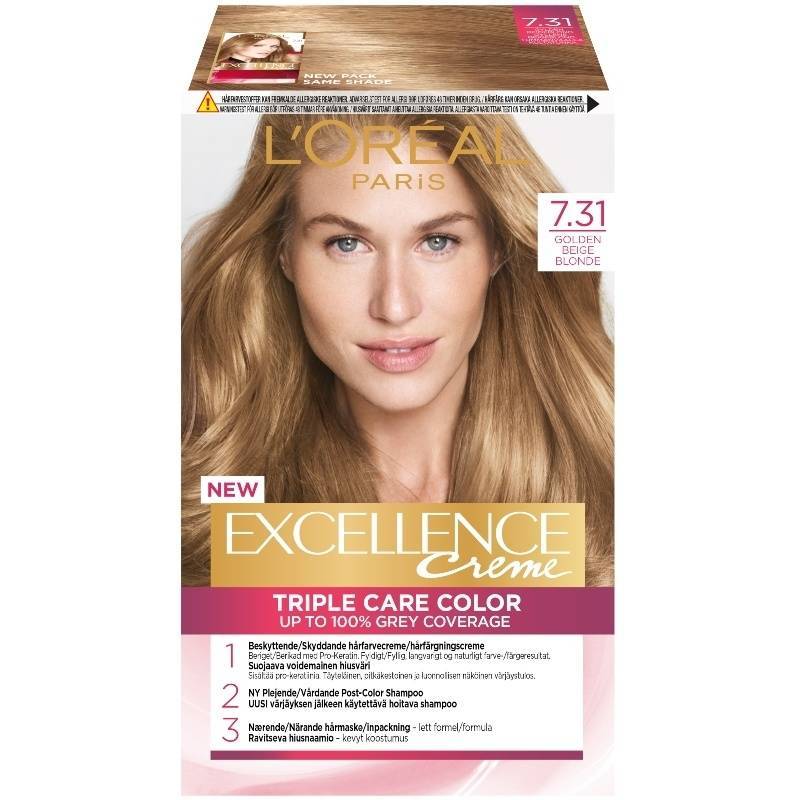L&#39;Oreal Paris Excellence 7.31 Blond Gylden Beige