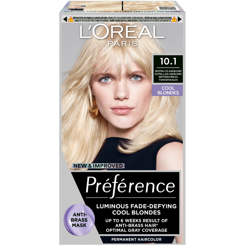 L'Oréal Paris Préférence Cool Blondes Permanent Hair Color 210 ml - 10.1 Extra Light Ash Blonde