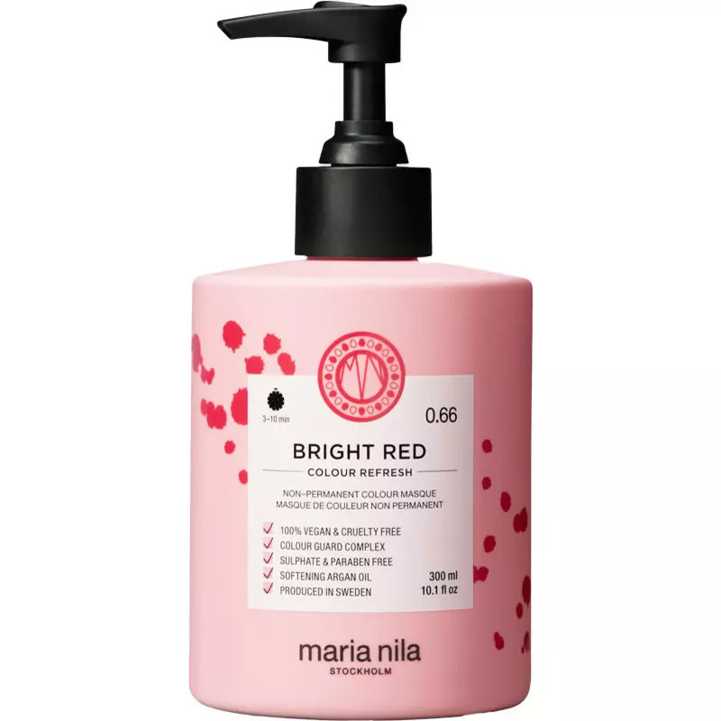 maria nila Colour Refresh Non-Permanent Colour Masque 0.66 Bright Red