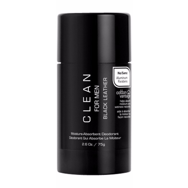 Foto van Clean Perfume For Men Black Leather Deo Stick 75 g
