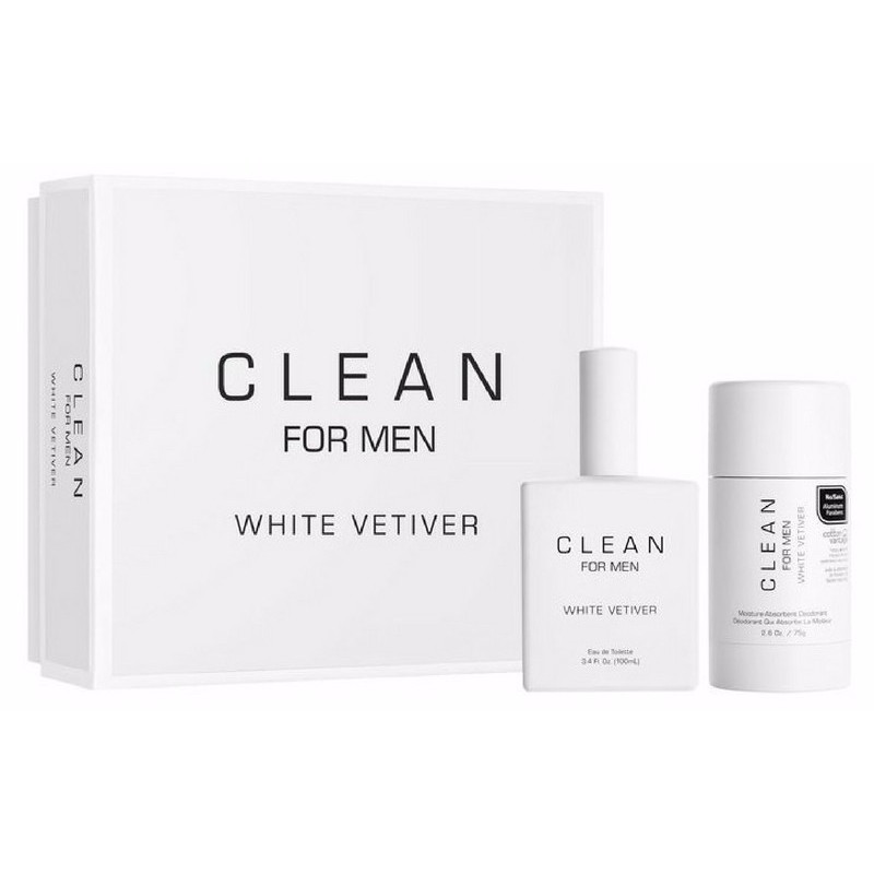 Foto van Clean Perfume For Men White Vetiver Gaveaeske U