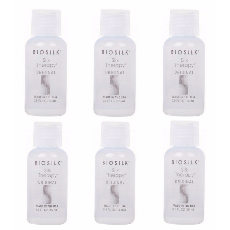 6 x Biosilk Silk Therapy Original Silk Drops 15 ml