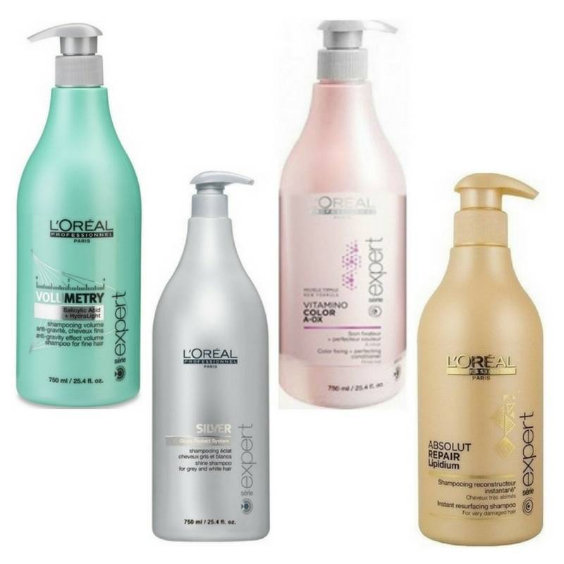 3 x L'Oreal 750 ml Shampoo - Frit Valg
