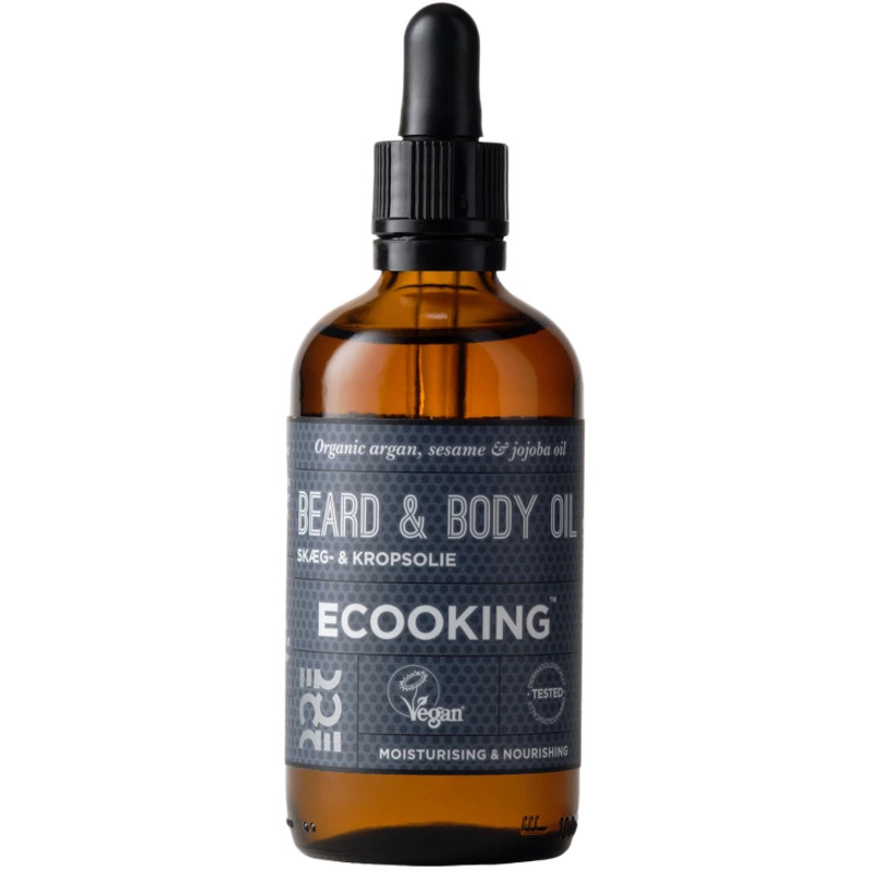 Ecooking Skæg- og Kropsolie Herre &bull; 100ml.