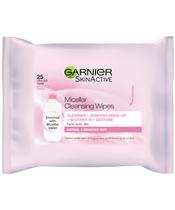 Garnier Skinactive Cleansing Micellar Wipes Sensitive Skin 25 Wipes 
