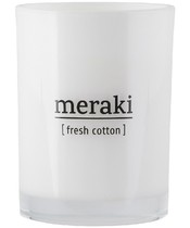 Meraki Scented Candle 8 x 10,5 cm - Fresh Cotton 