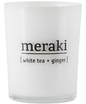 Meraki Scented Candle 5,5 x 6,7 cm - White Tea & Ginger 