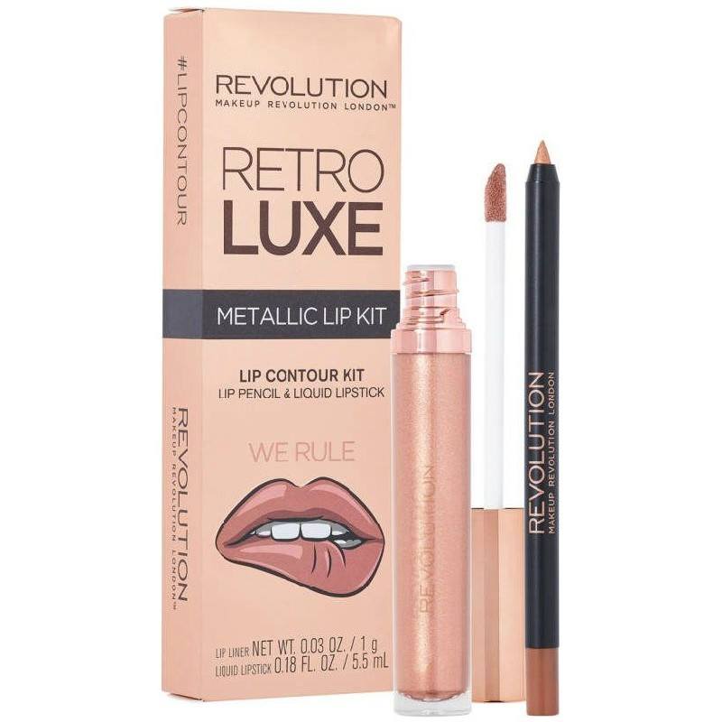 Makeup Revolution Retro Luxe Metallic Lip Kit We Rule 