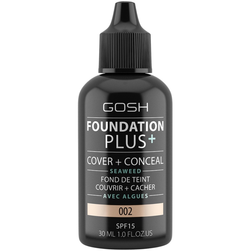 Gosh Foundation Plus+ Cover + Conceal SPF15 30 ml - 002 Ivory thumbnail