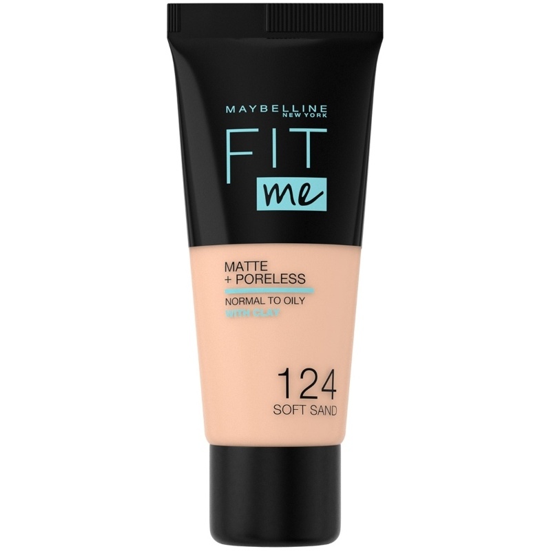 Maybelline Fit Me Matte + Poreless Foundation Normal To Oily 30 ml - 124 Soft Sand (U)
