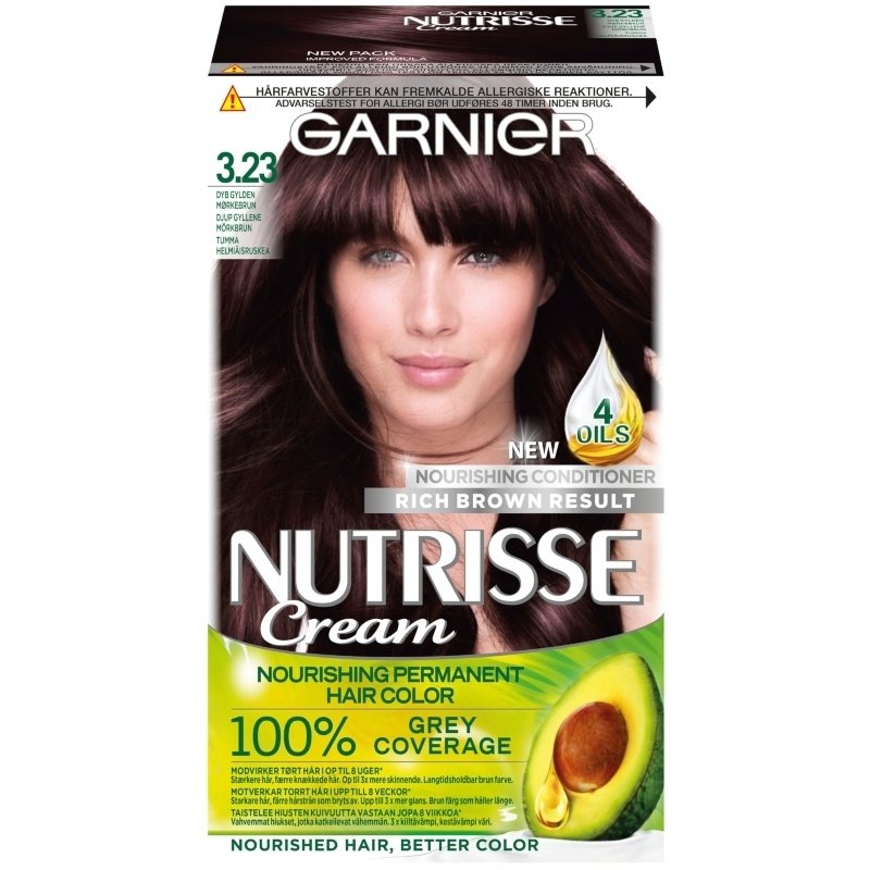 Garnier Nutrisse Cream 3.23 Dyb Gylden Mørkebrun thumbnail