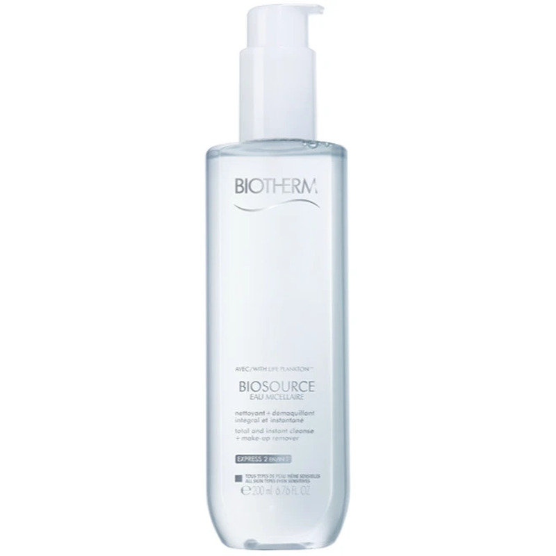 Biotherm Eau Micellarie Biosource Total And Instant Cleanser + Make-Up Remover, All Skin Types - 200 ml