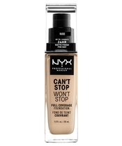 NYX Prof. Makeup Can't Stop Won't Stop Foundation 30 ml - Nude (U)