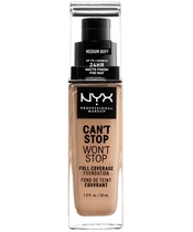 NYX Prof. Makeup Can't Stop Won't Stop Foundation 30 ml - Medium Buff (U)