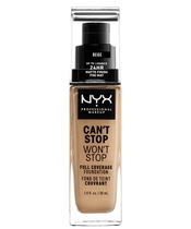 NYX Prof. Makeup Can't Stop Won't Stop Foundation 30 ml - Beige (U)