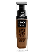 NYX Prof. Makeup Can't Stop Won't Stop Foundation 30 ml - Sienna (U)