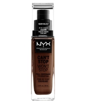 NYX Prof. Makeup Can't Stop Won't Stop Foundation 30 ml - Warm Walnut (U)