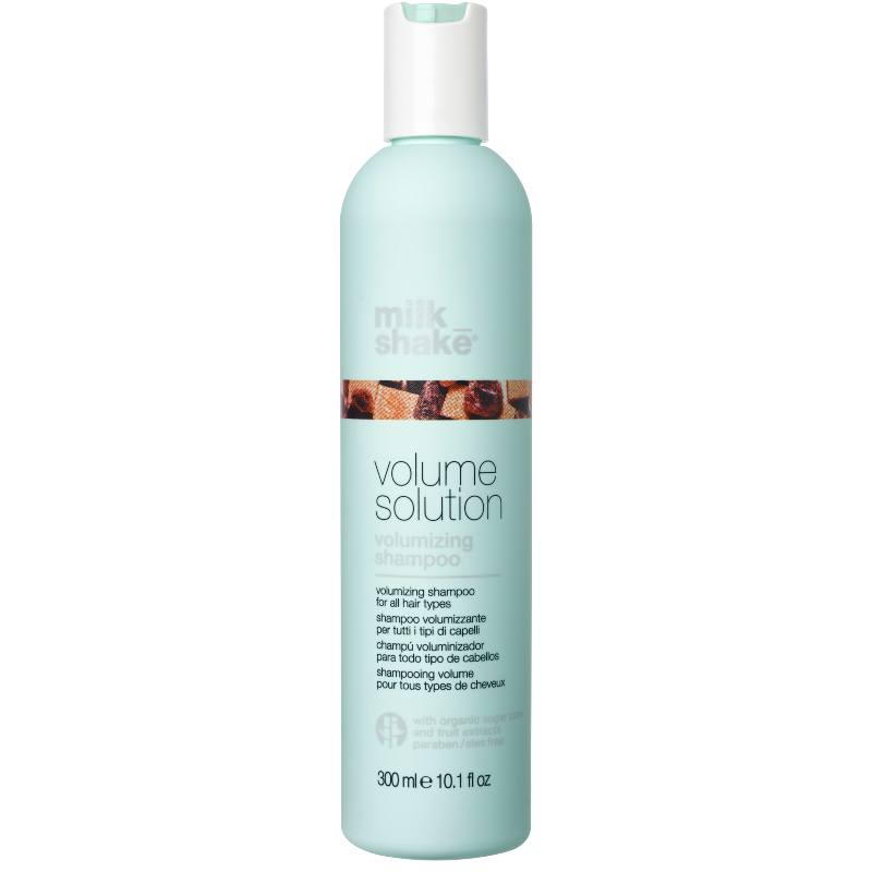 Sundt og glansfuldt hår med sulfatfri shampoo og balsam uden silikone - milkshake volume solution shampoo 300 ml 1579686941