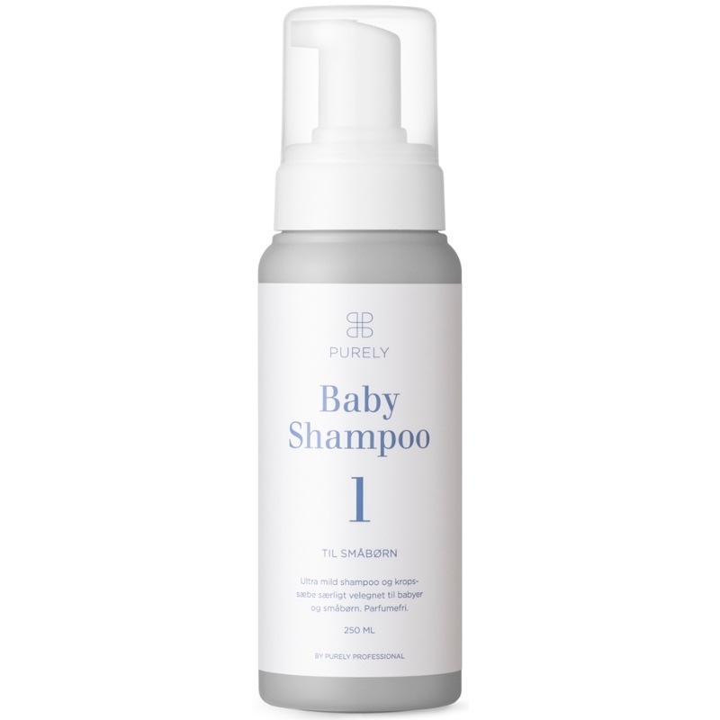 Sundt og glansfuldt hår med sulfatfri shampoo og balsam uden silikone - purely professional baby shampoo 250 ml 1632913609