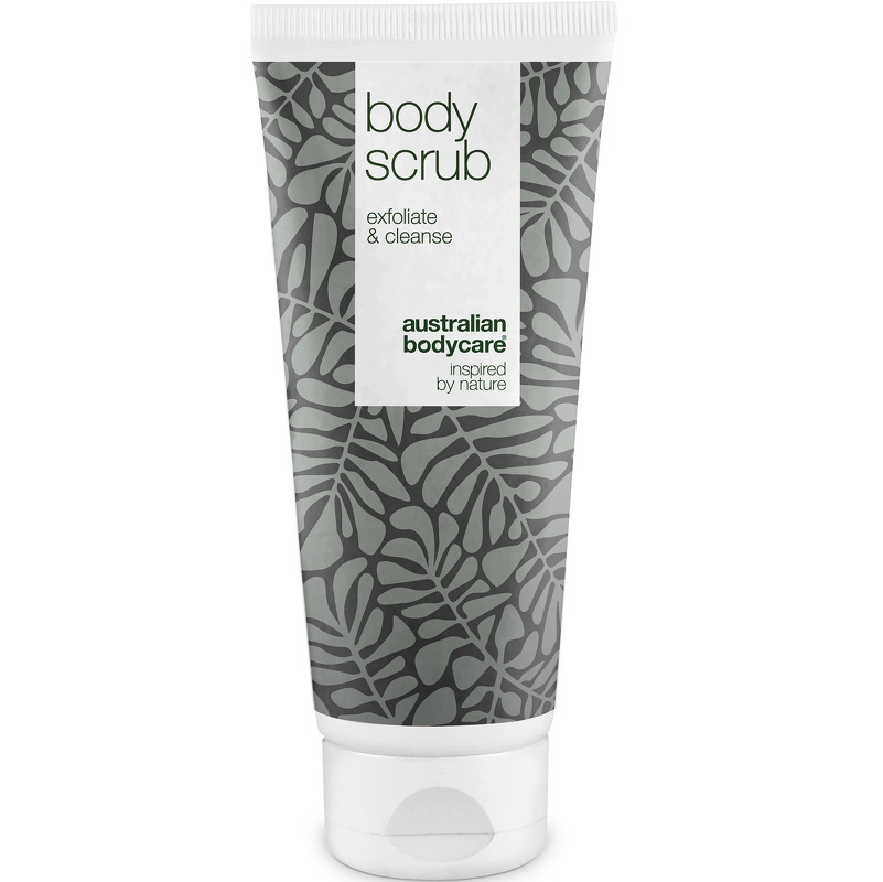 Body Scrub til bumser og uren hud på kroppen â Eksfoliering med 100% naturlig Tea Tree Oil - Også til intim brug - Tea Tree Oil / 200 ml