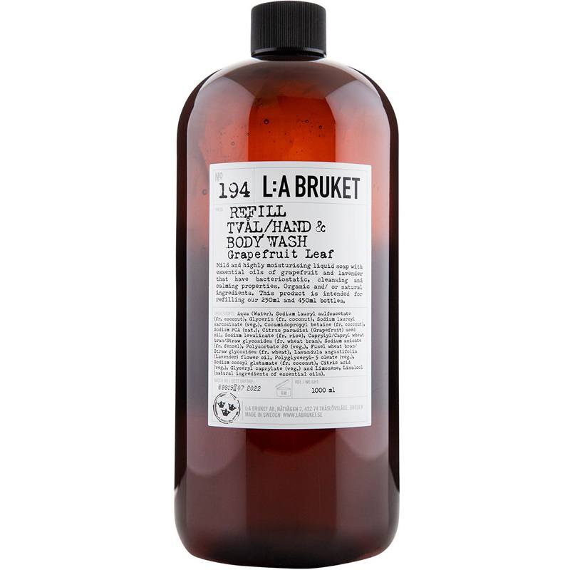 L:A Bruket 194 Hand & Body Wash Refill 1000 ml - Grapefruit Leaf thumbnail