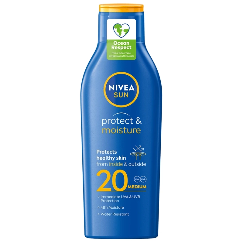 13: Nivea Sun Protect & Moisture Sun Lotion SPF 20 - 200 ml