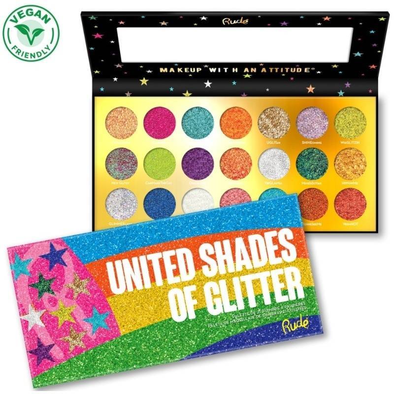 Rude Cosmetics United Shades Of Glitter - 21 Pressed Glitter Palette thumbnail