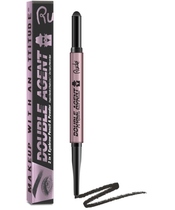 Rude Cosmetics Double Agent 2 in 1 Eyebrow Pencil & Powder - Black Brown