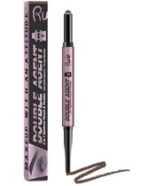 Rude Cosmetics Double Agent 2 in 1 Eyebrow Pencil & Powder - Neutral Brown