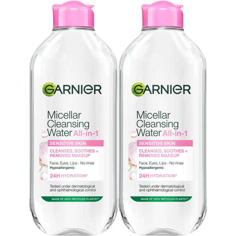 2 x Garnier Skinactive Cleansing Micellar Water Normal & Sensitive Skin 400 ml