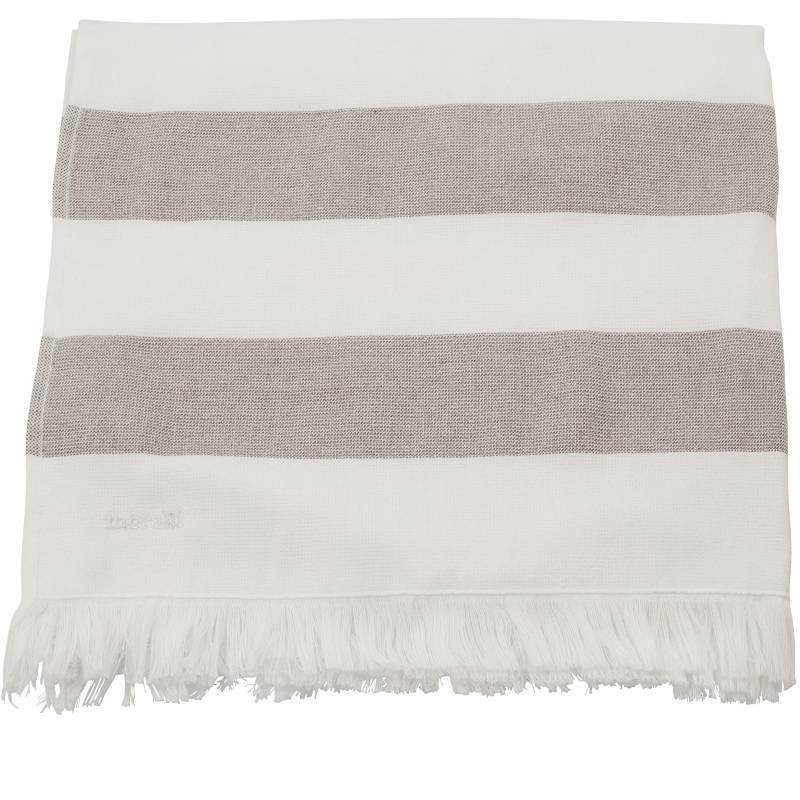 Meraki Towel Barbarum White And Brown Stripes 70 x140 cm thumbnail