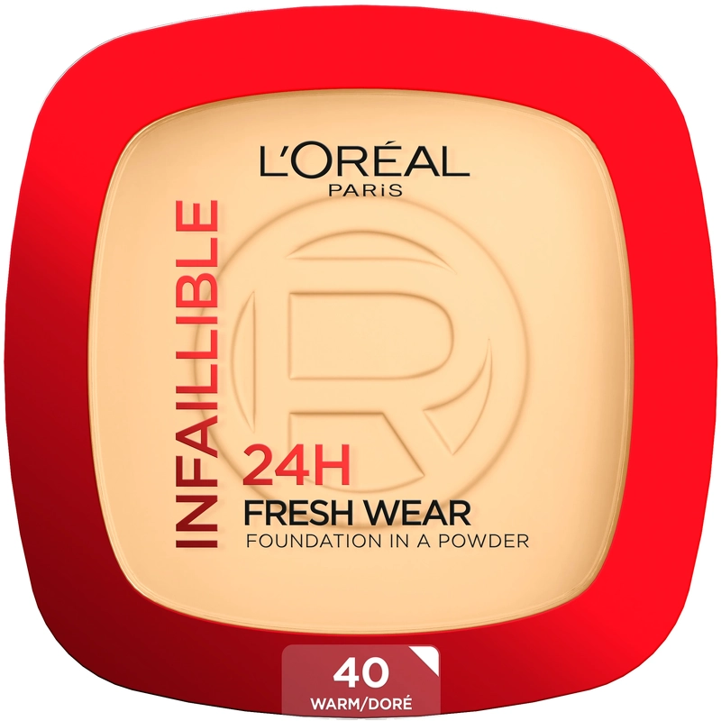 L'Oreal Paris Cosmetics Infaillible 24h Fresh Wear Powder Foundation 9 g - 40 Warm
