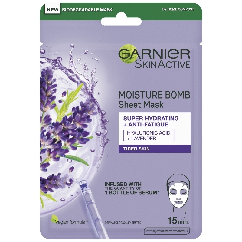 Garnier Skinactive Moisture Bomb Tissue Mask Lavendel 1 Piece thumbnail