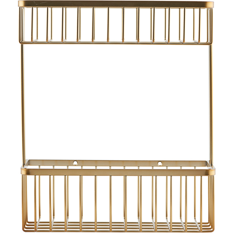 Opbevaringskurv til badeværelse House Doctor Bath Double messing rustfrit stål H33xB11xL28 cm