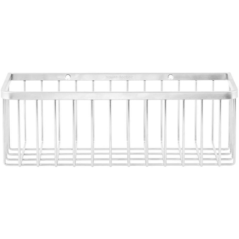 Opbevaringskurv til badeværelse House Doctor Bath rustfrit stål 9,5x11x28 cm