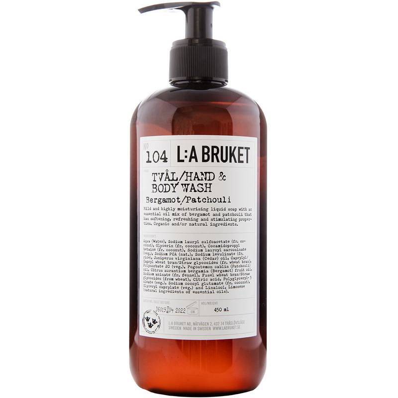L:A Bruket 104 Hand & Body Wash 450 ml - Bergamot/Patchouli thumbnail