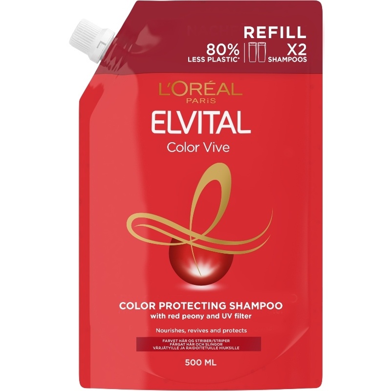 L'Oreal Paris Elvital Refill Eco-Pack Color Vive Shampoo 500 ml thumbnail