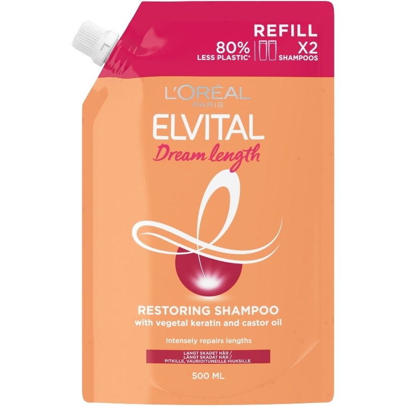 L'Oreal Paris Elvital Refill Eco-Pack Dream Length Shampoo 500 ml