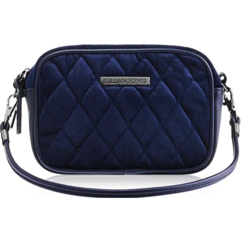 Gillian Jones Natascha Cosmetics Bag Small - Dark Blue Velvet 10455-13