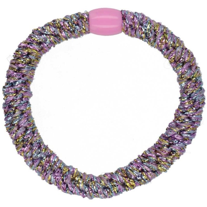 By Stær BRAIDED Hairtie - Glitter Purple Rainbow thumbnail