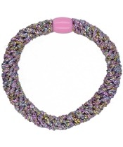 By Stær BRAIDED Hairtie - Glitter Purple Rainbow