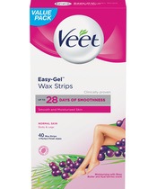 Veet Easy-Gel Wax Strips 40 Pieces - Body & Legs